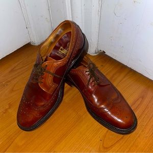 SOLD-MenTWEEDby Cheaney of England WING TIP LACE UP Size8.5 last 447E-MADE IN UK
